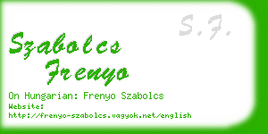 szabolcs frenyo business card